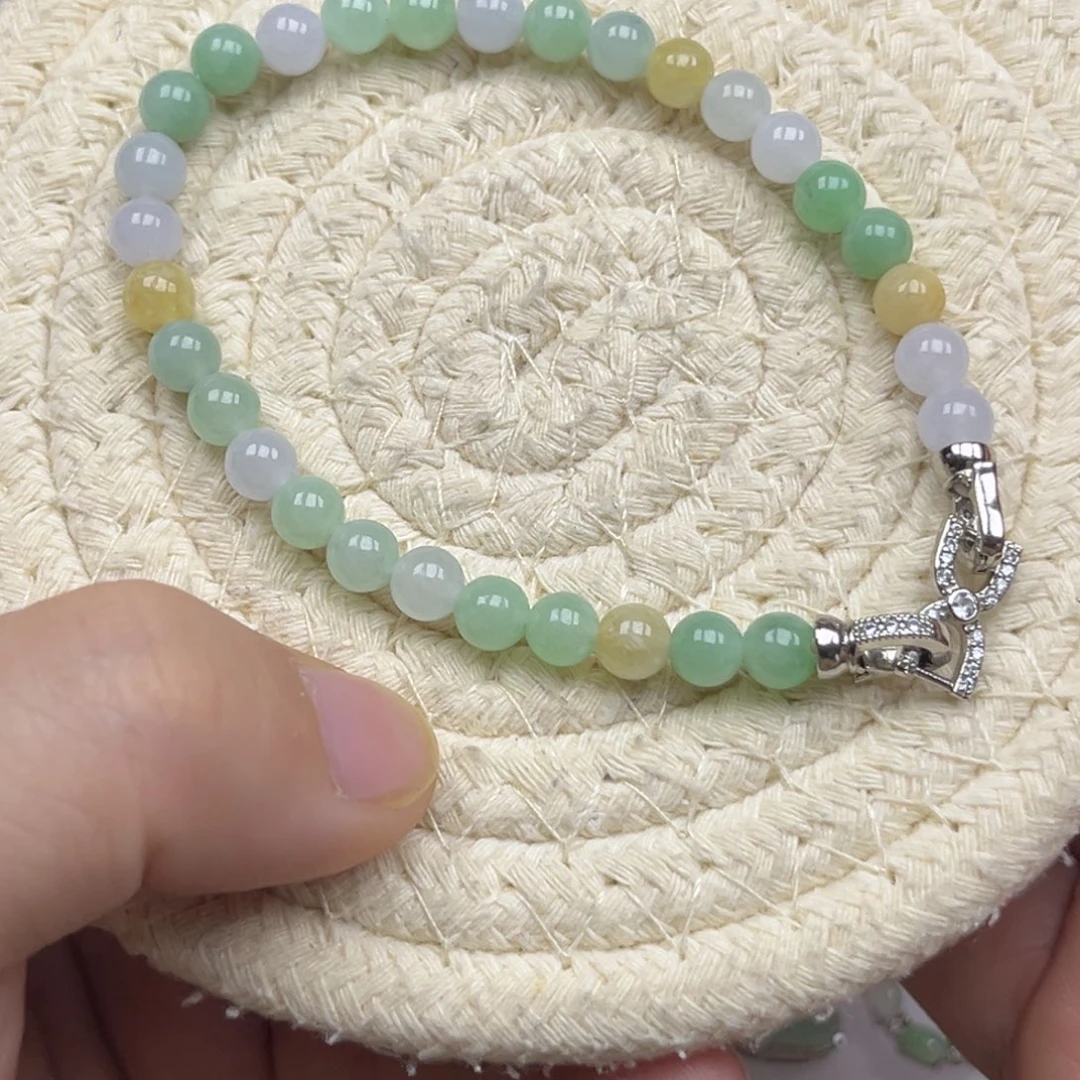 翡翠未镶嵌手链5.8