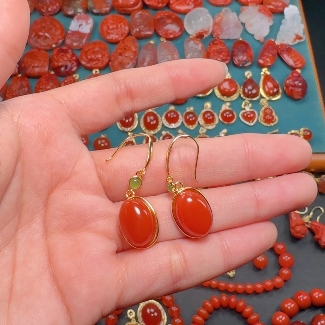 南红玛瑙南红银S925镶嵌