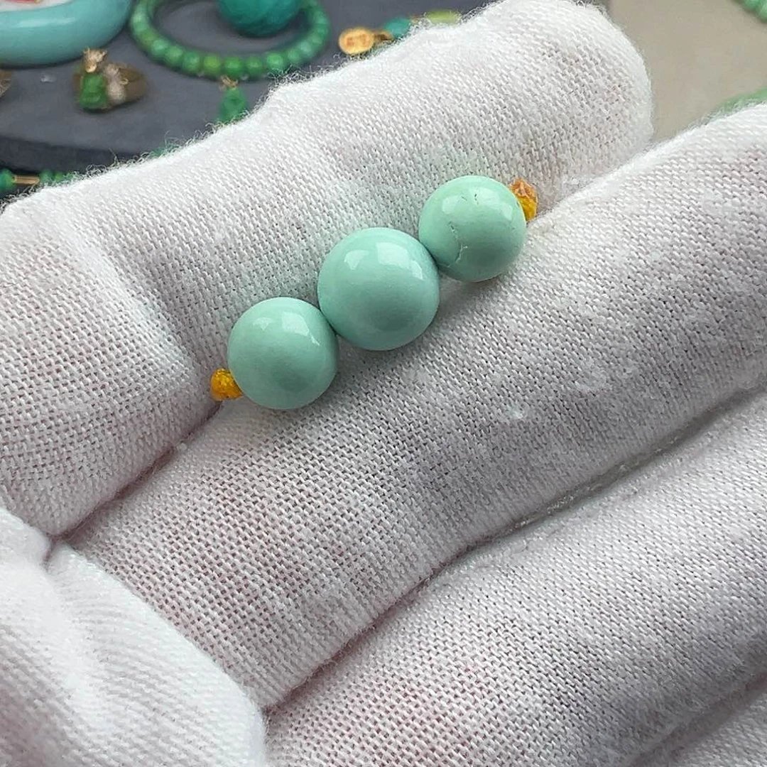 绿松石菜籽黄绿松石Z未镶嵌