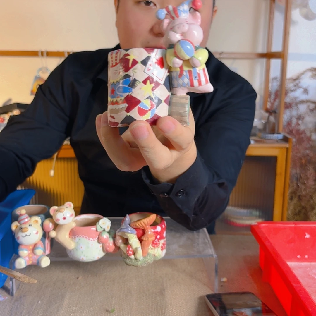 老梧家的手工多肉花盆