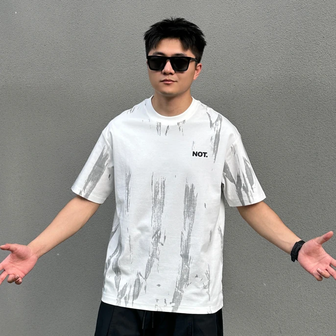 ULTIMAISLET·美式潮牌字母印花透气休闲舒适设计感男上衣短袖t