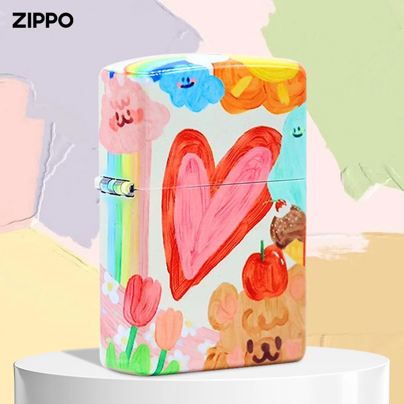 ZIPPO/之宝打火机正品 心动瞬间可爱心 中秋国庆送男女生节日礼物