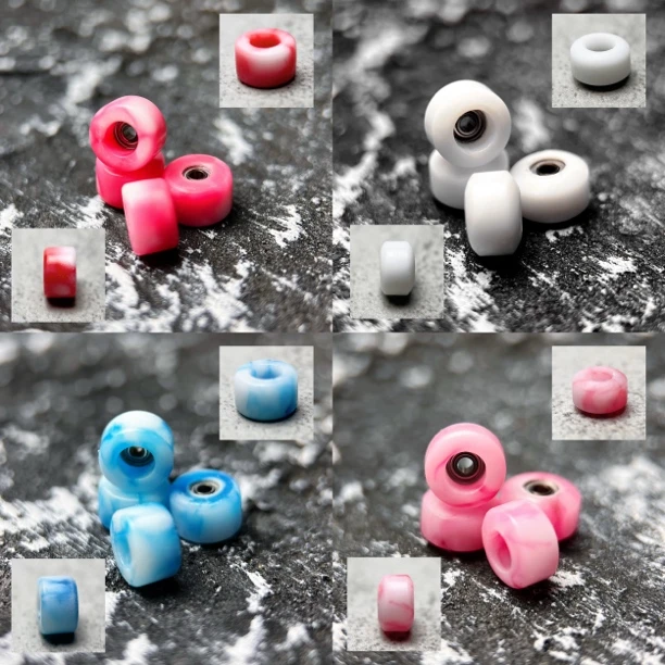 3693手指滑板阿尔卑斯系列混色手工轮专业进口轴承高同心度比赛轮