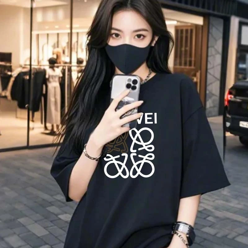 美式复古短袖t恤春夏季圆领休闲半袖上衣男女小众百搭设计感联名