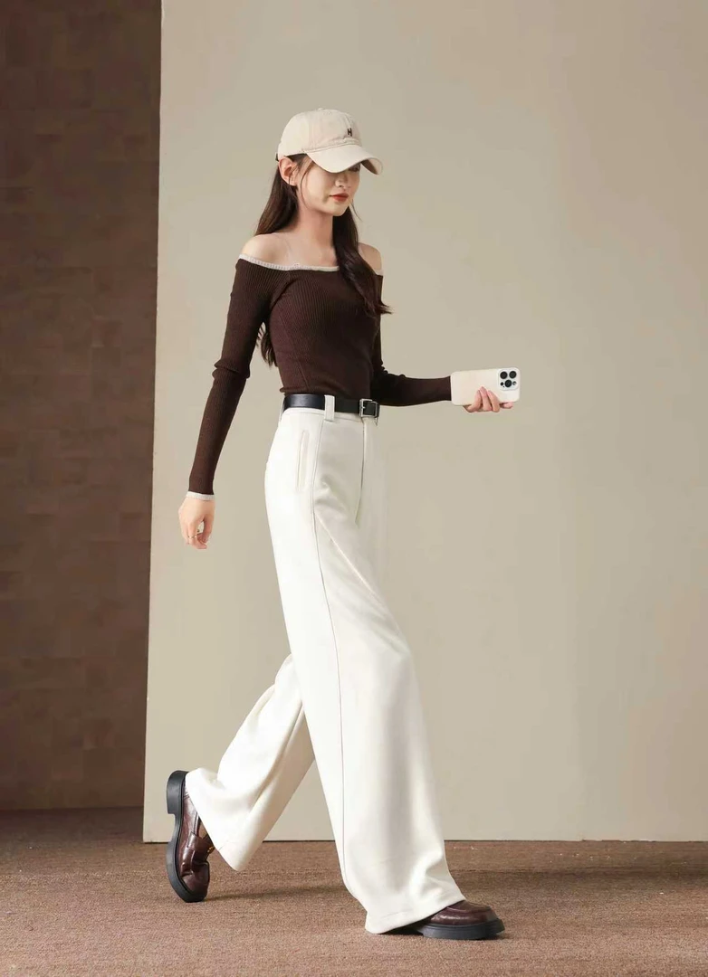 2025超级新款好货阔腿裤休闲显瘦神裤绵羊毛复合材料女神必入