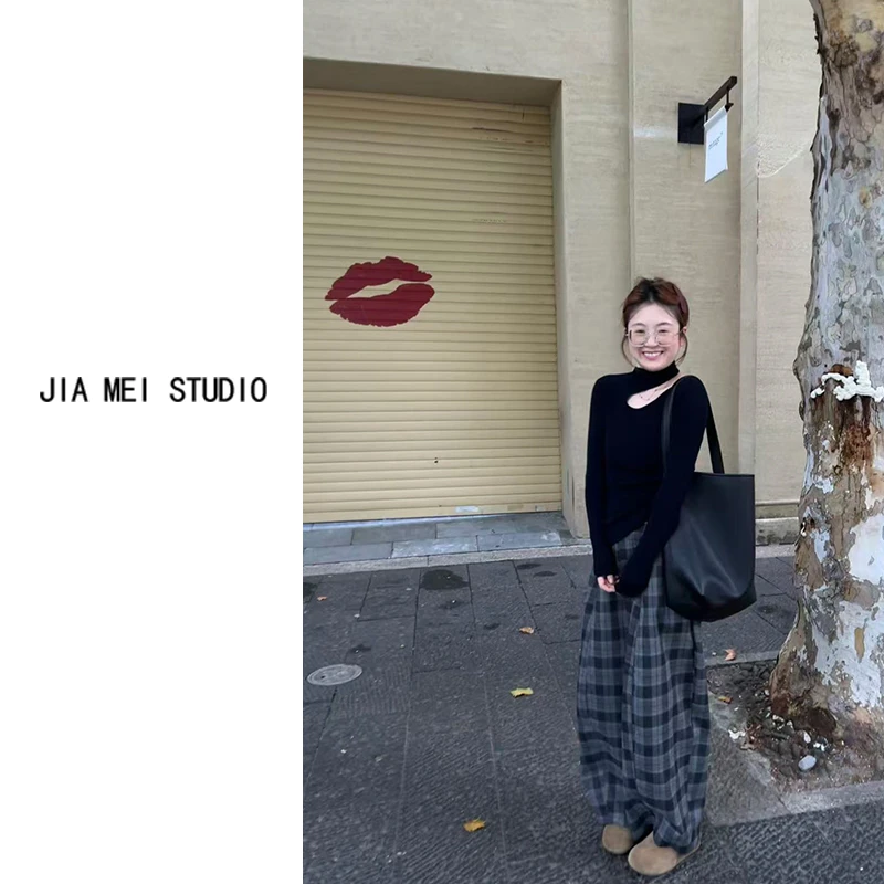 A138细羊毛性感露锁骨挂脖小心机打底衫女秋冬搭针织上衣内搭毛衣