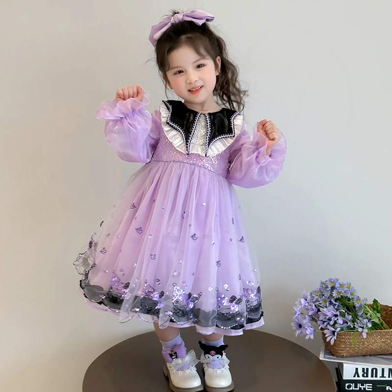 库洛米女童连衣裙春秋季2025新款洋气洛丽塔裙子儿童装秋装公主裙