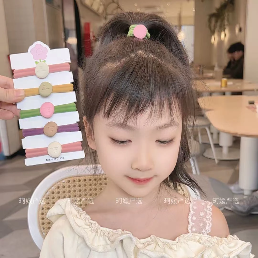 彩色字母发绳发圈加粗橡皮筋女扎头发高弹力耐用头绳发饰2024新款