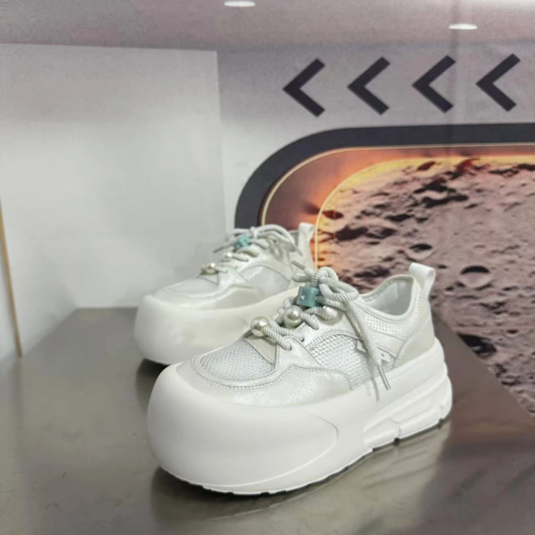 503-1春夏新款2025圆头系带韩版简约休闲板鞋潮流百搭ins