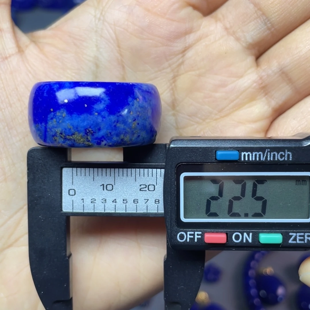 青金石未镶嵌22mm内径扳指