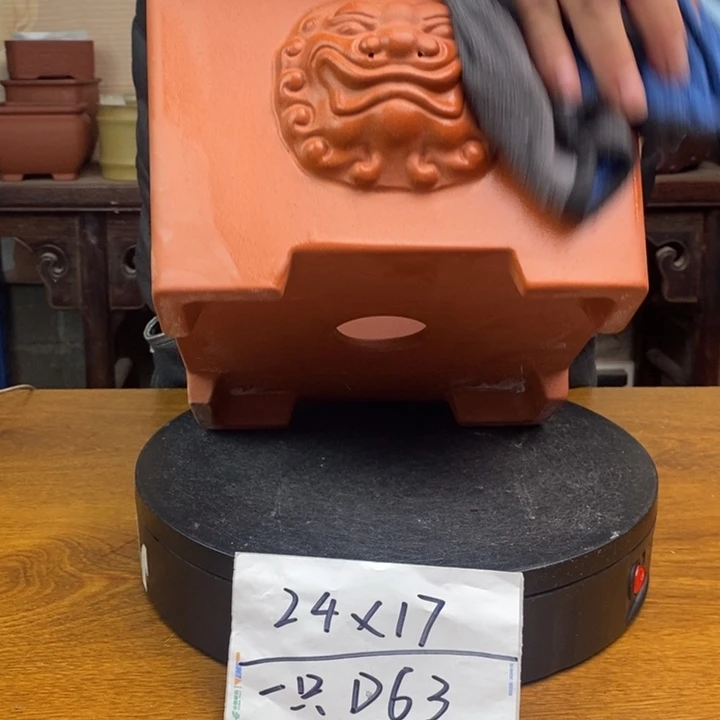 紫砂花盆货号一只D63