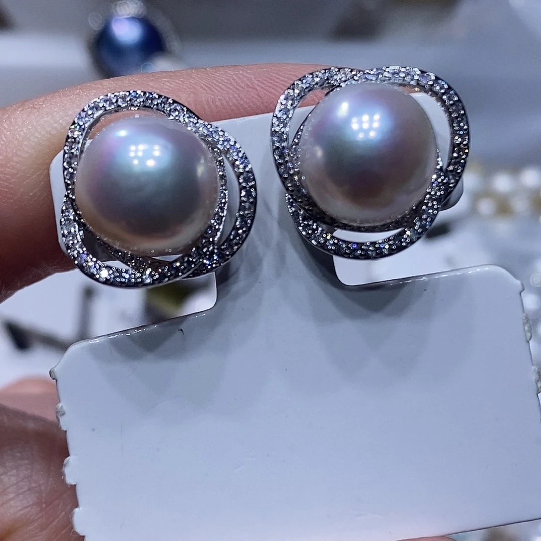 未镶嵌淡水珍珠耳钉