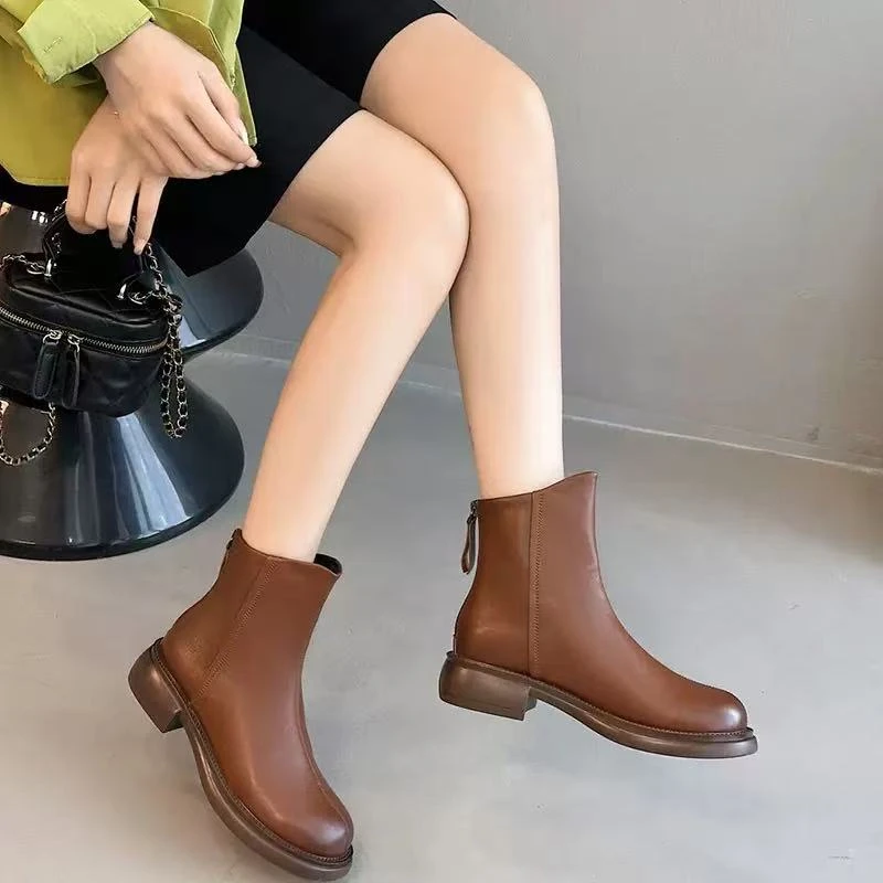 2025新款女生烟筒靴日常百搭秋冬靴女高帮女鞋