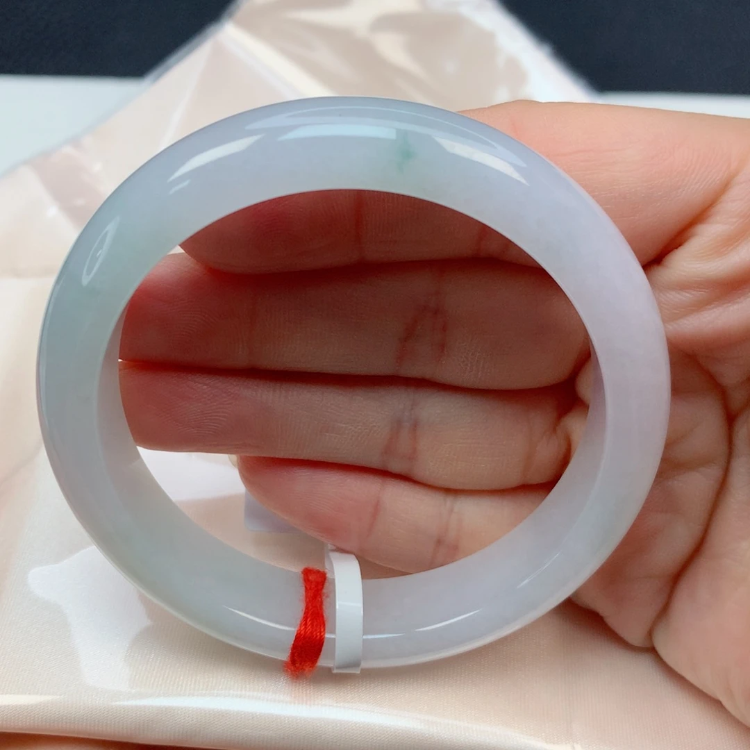 翡翠手镯未镶嵌54-55淡淡马卡龙