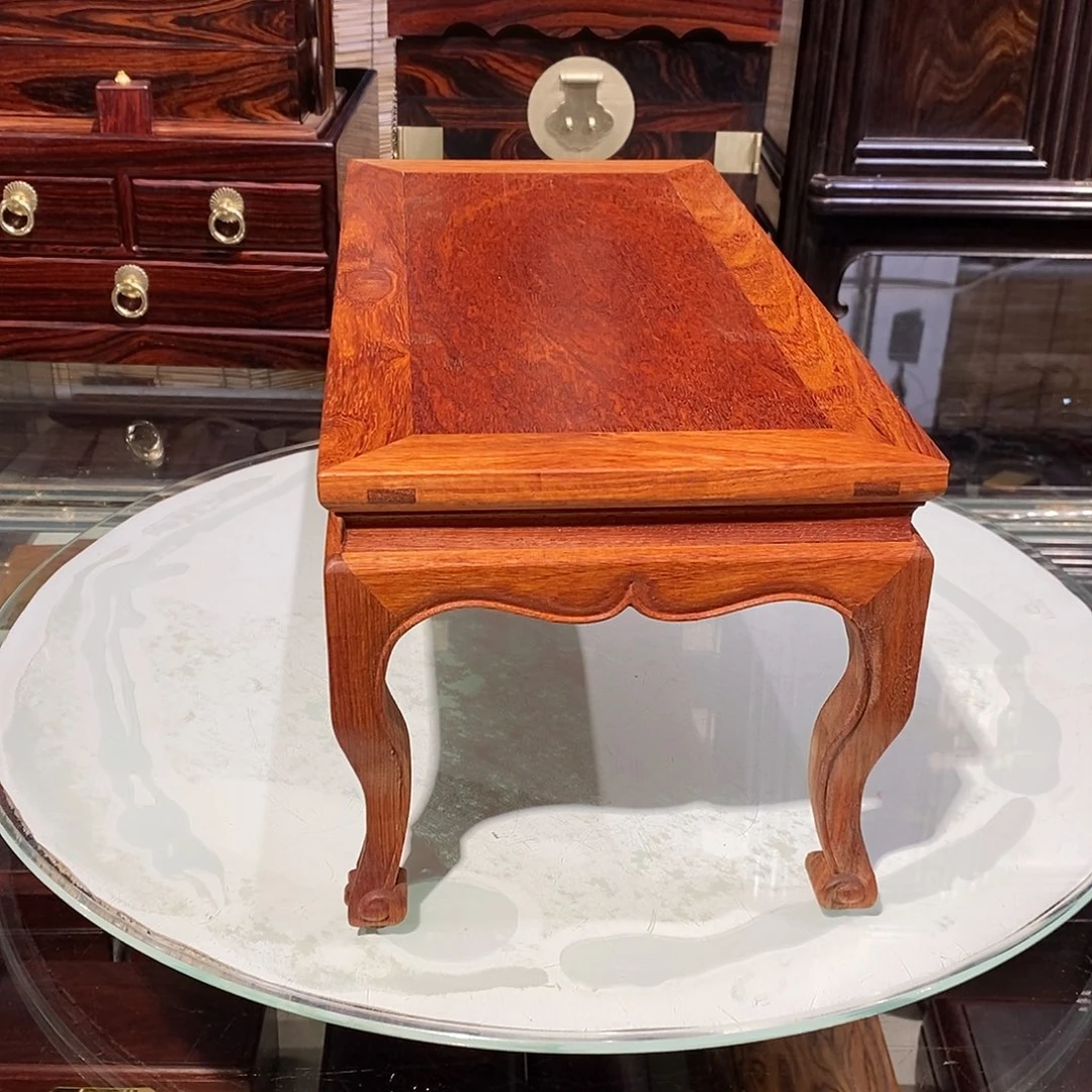 大果紫檀（缅甸花梨）独板榫卯结构小案几38/18/16.5