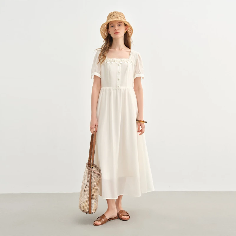 大码女装法式A字大摆连衣裙新品时尚百搭裙子 25DS82742