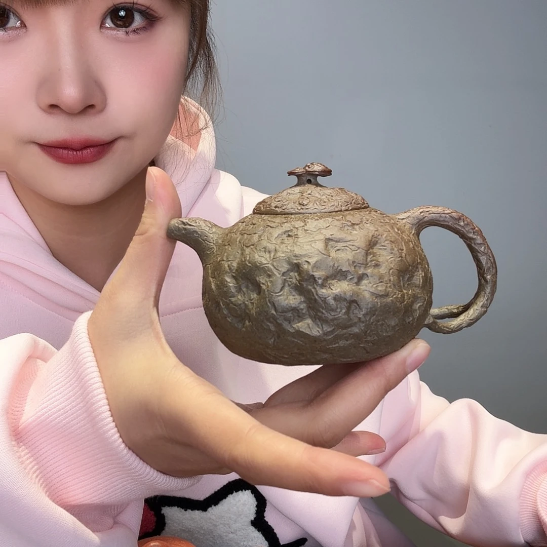 紫砂茶壶供春段泥柴烧190cc……