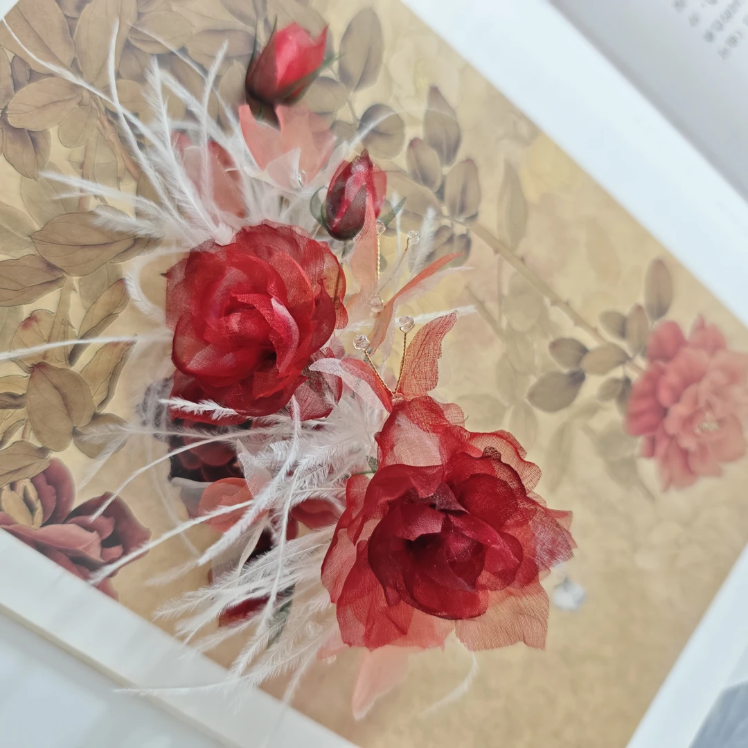 风雪初晴 仙女红红软簪手工气质百搭款汉服饰品