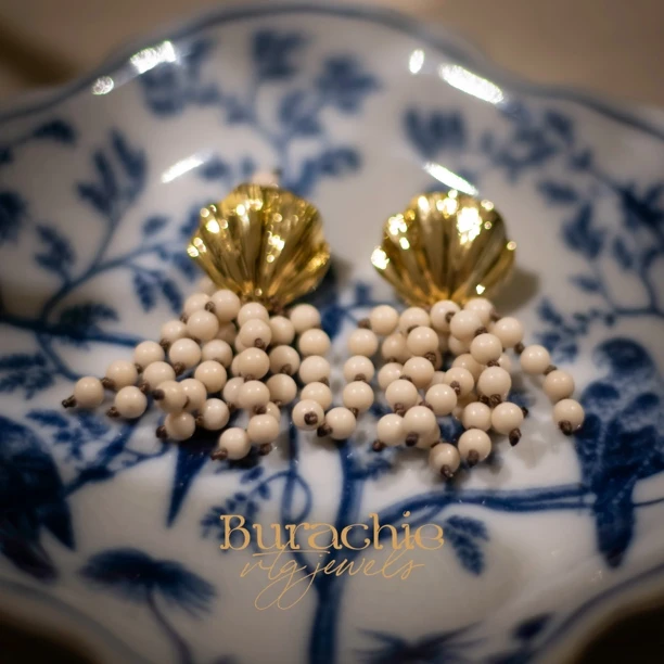 铜合金仿珍珠耳饰 【9469】周年珍藏英｜经典原标克拉款CrownFrett