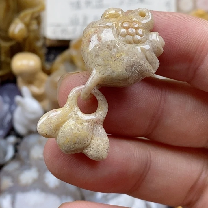 颈饰未镶嵌硅化珊瑚（珊瑚玉）