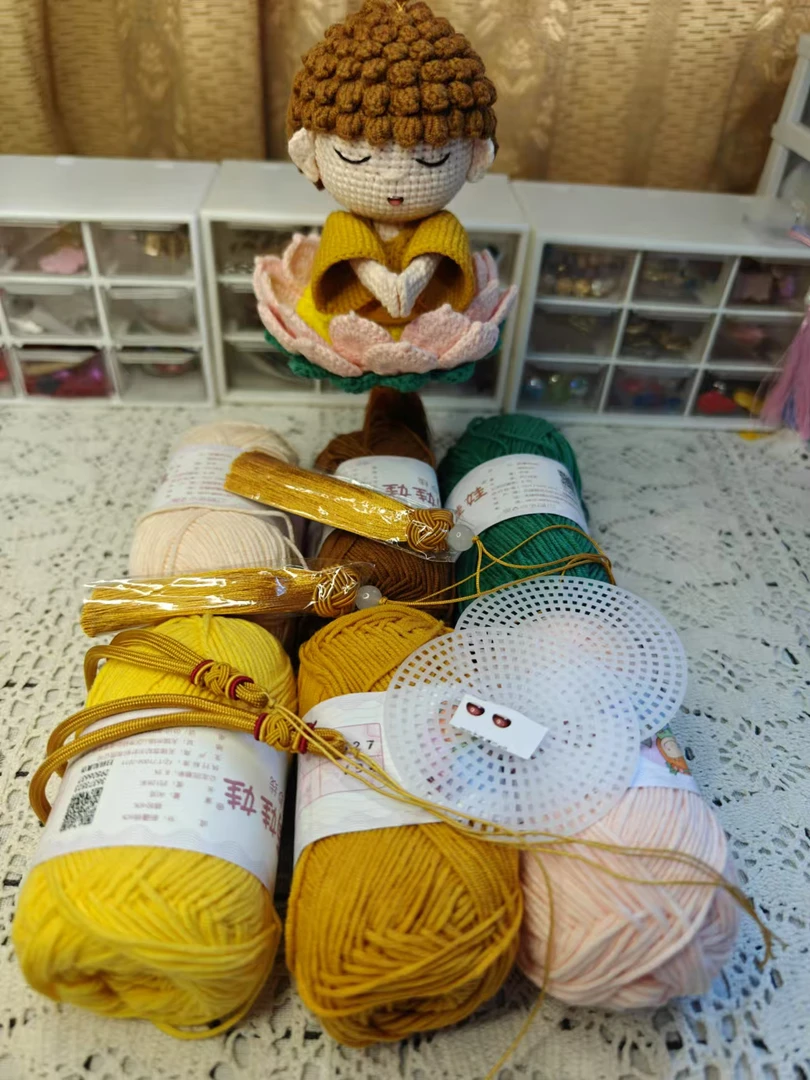 金钰手作钩织佛陀用到的线和配件能钩两个，送视频教程