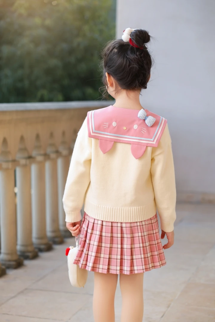 中童女童三件套裙子