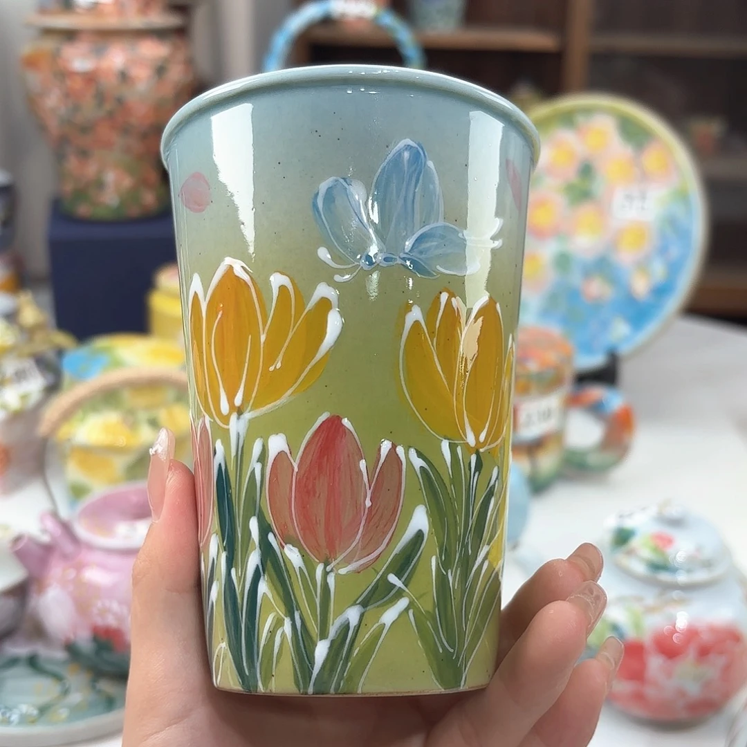 景德镇手绘高温釉下彩陶瓷茶具