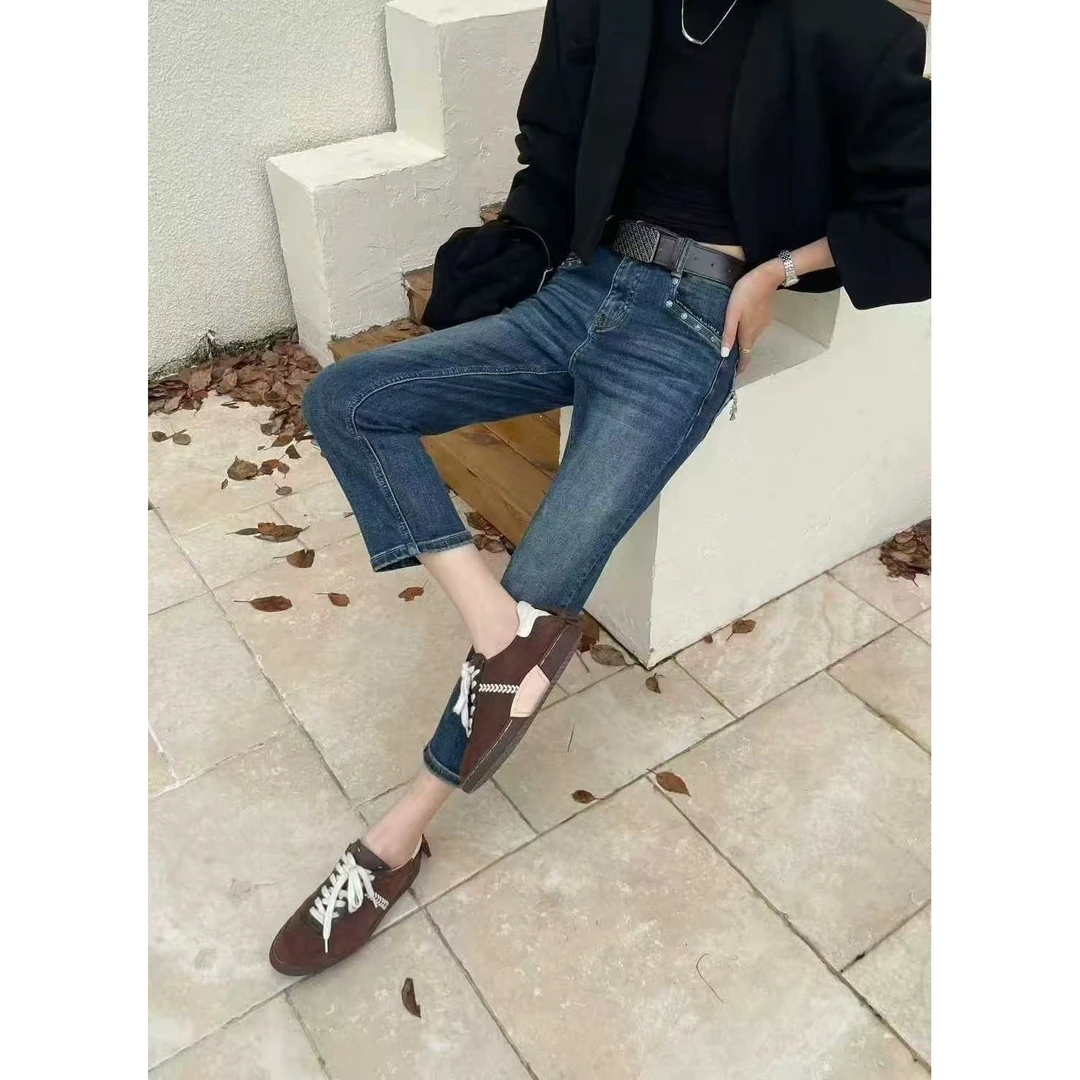 晶姐-99199欧货女装秋夏季简约韩版网红秋夏洋气时尚百搭牛仔裤