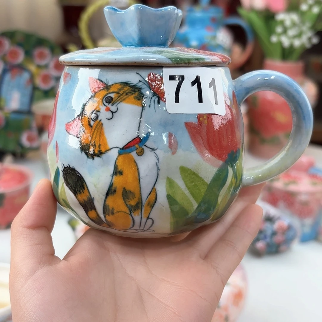 景德镇手绘高温釉下彩陶瓷茶具
