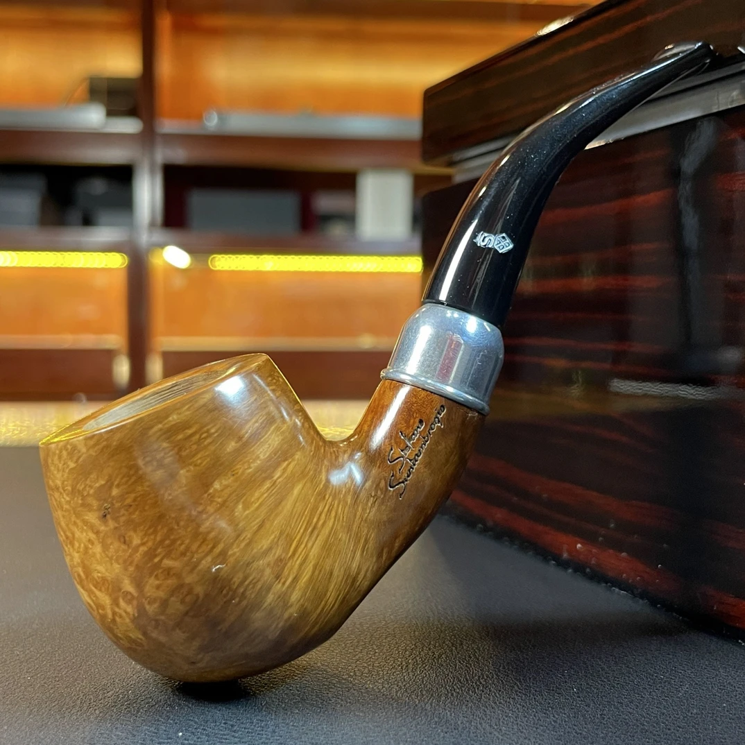 意大利史蒂芬石楠木手工烟斗内径21.9 斗深38.2