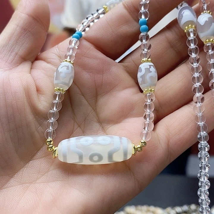 玛瑙/玉髓合金颈饰