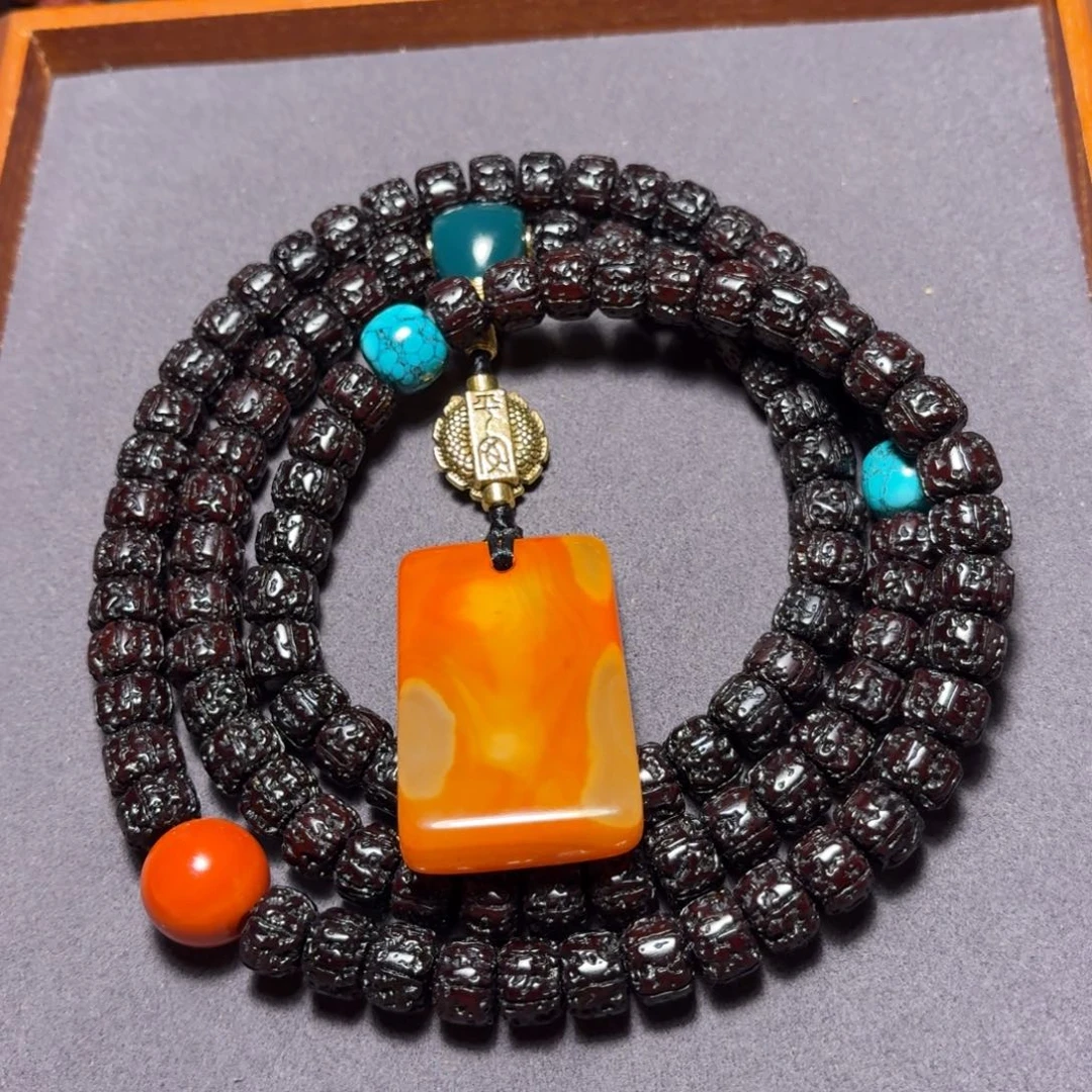 金刚菩提吊坠黑金刚脖挂10mm