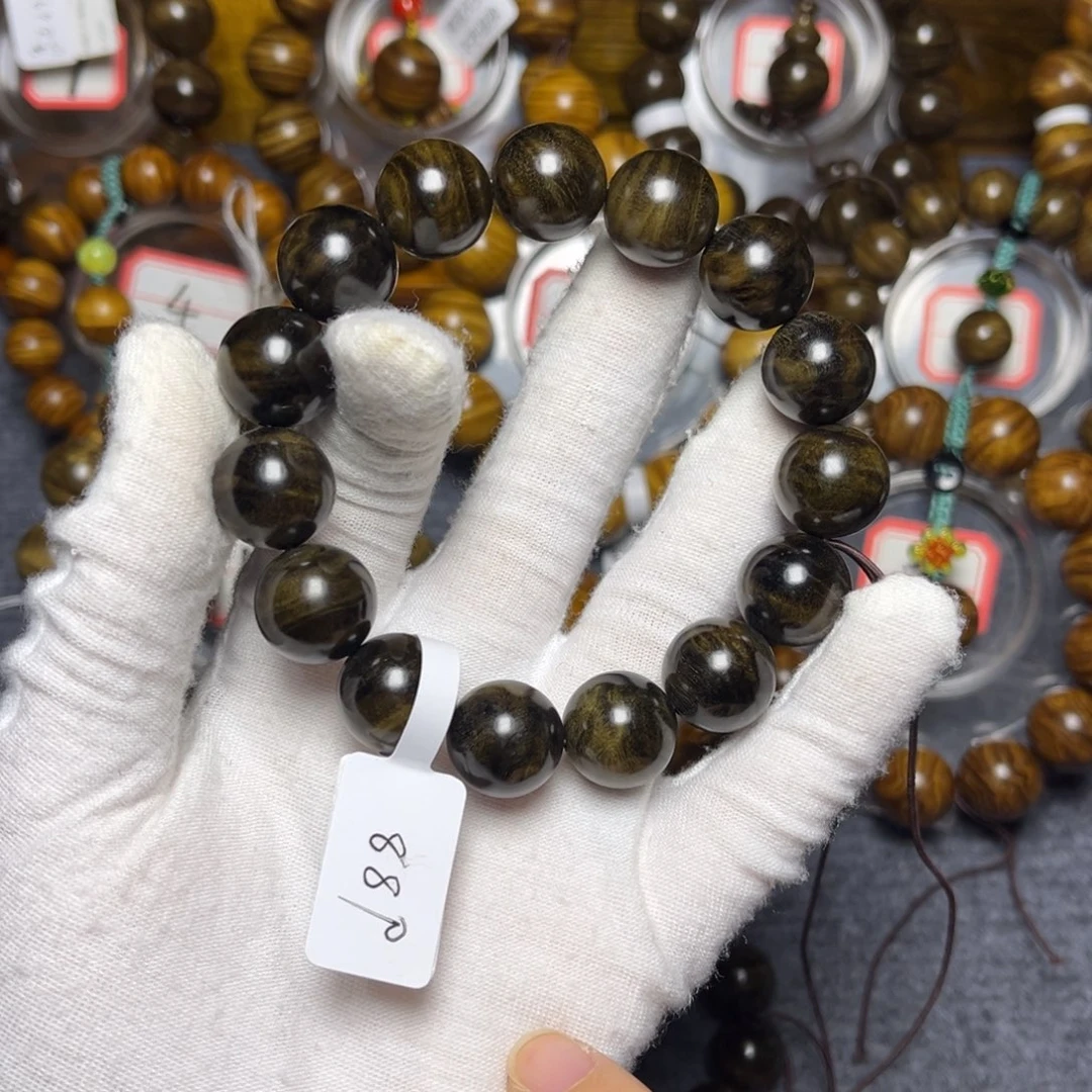 楠木（金丝楠）手串/手链阴沉1.5高碳水波88