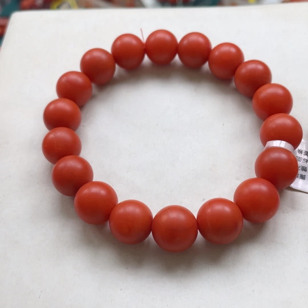 南红玛瑙未镶嵌老料保山南红哑光单圈11+mm