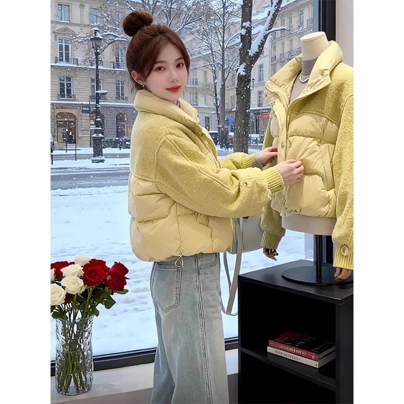 欧货立领棉衣棉服女冬季小个子冬装棉袄超巨好看独特漂亮棉袄外套