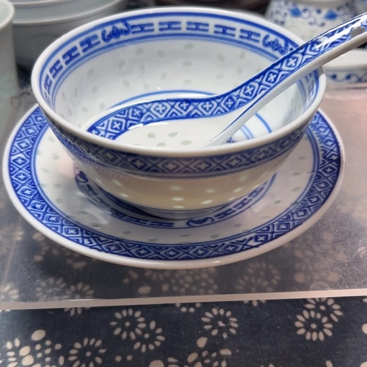 青花玲珑的三件套