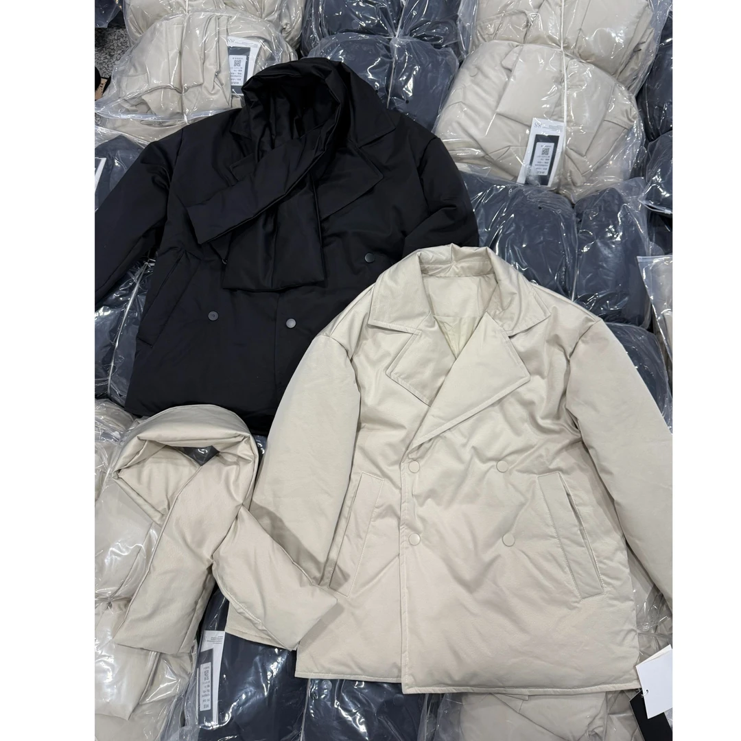 龙女宽松型肯豆风共青羽绒服加厚中长款时尚冬季12638