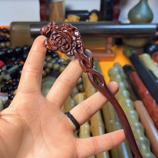 木5*1紫檀发簪一个抖抖抖豆