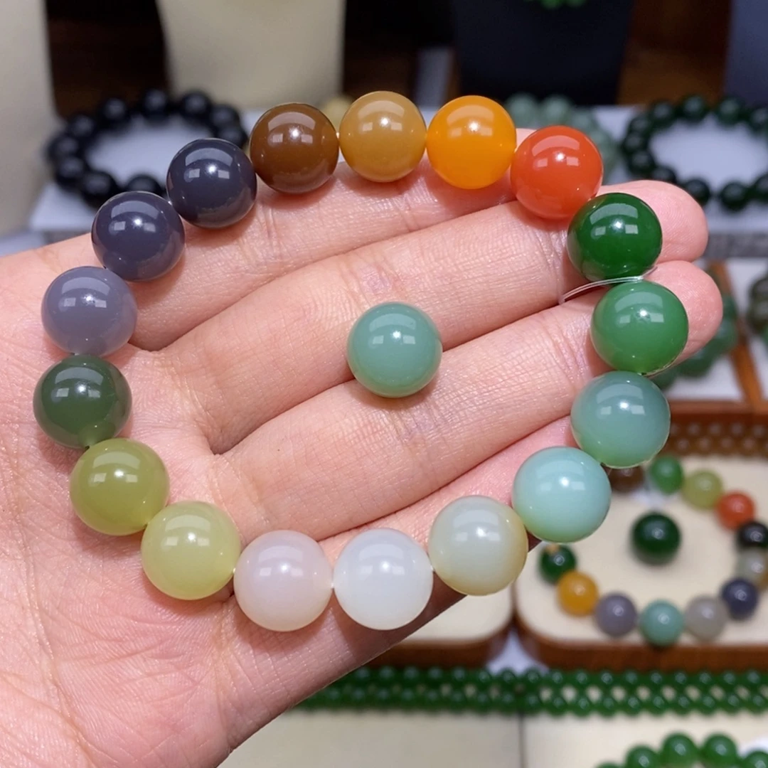 嗳***惢和田玉未镶嵌手串卡12