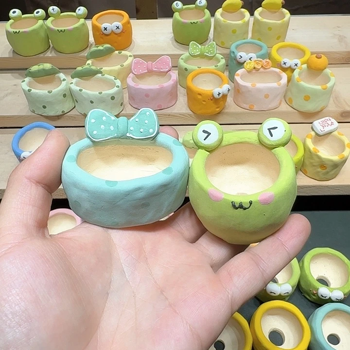 红陶语**然蘑菇897花盆