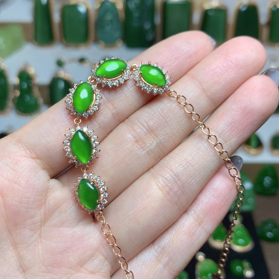 和田玉（碧玉）手链未镶嵌