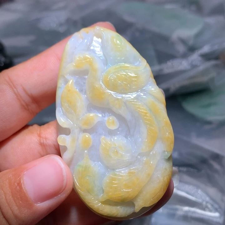 翡翠未镶嵌颈饰保真天然A货翡翠