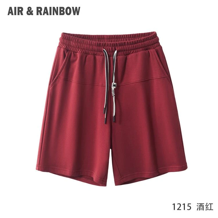 【340克毛圈棉】新款夏季休闲裤简约运动男士净版抽绳五分裤1215