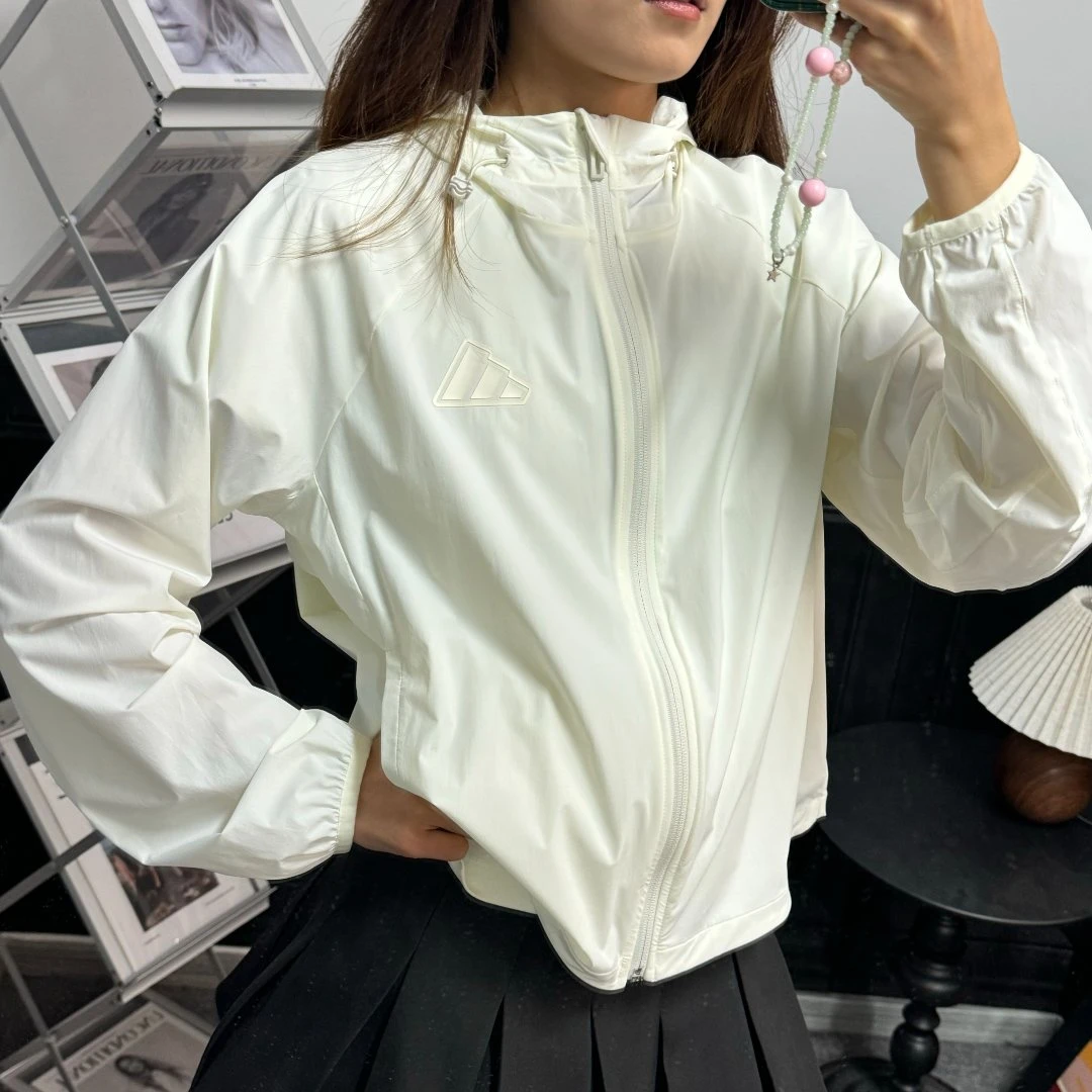 adidas阿迪达斯2025女子夏季新款防晒UPF值50+连帽外套JN0705