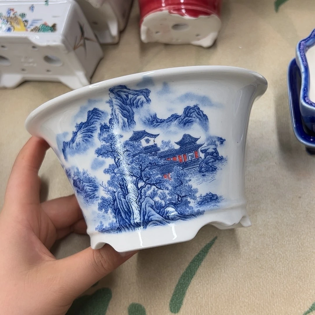 紫砂花盆333号瑕疵15/8cm