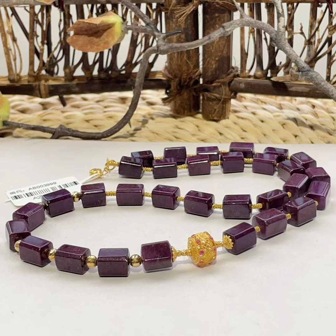 舒俱来老油八棱珠项链/18k/45cm微瑕（江舟）AZB5593