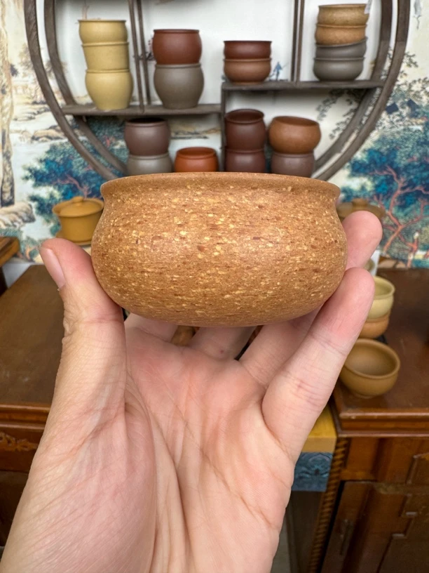 原矿紫砂五彩段泥禅定杯100CC左右