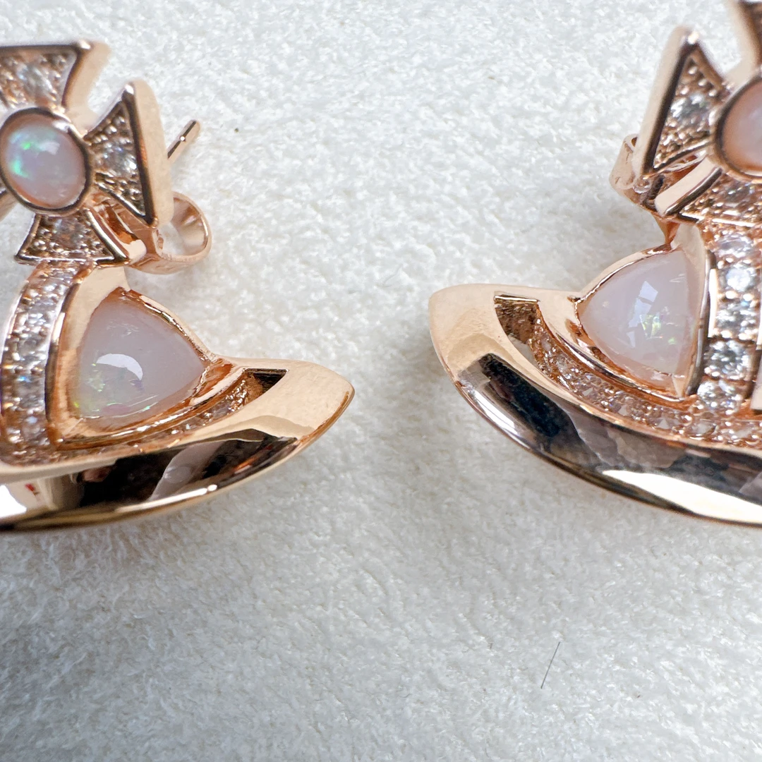 铜合金锆石耳饰 【雨桐轻奢饰品】设计款耳环YT02095#2