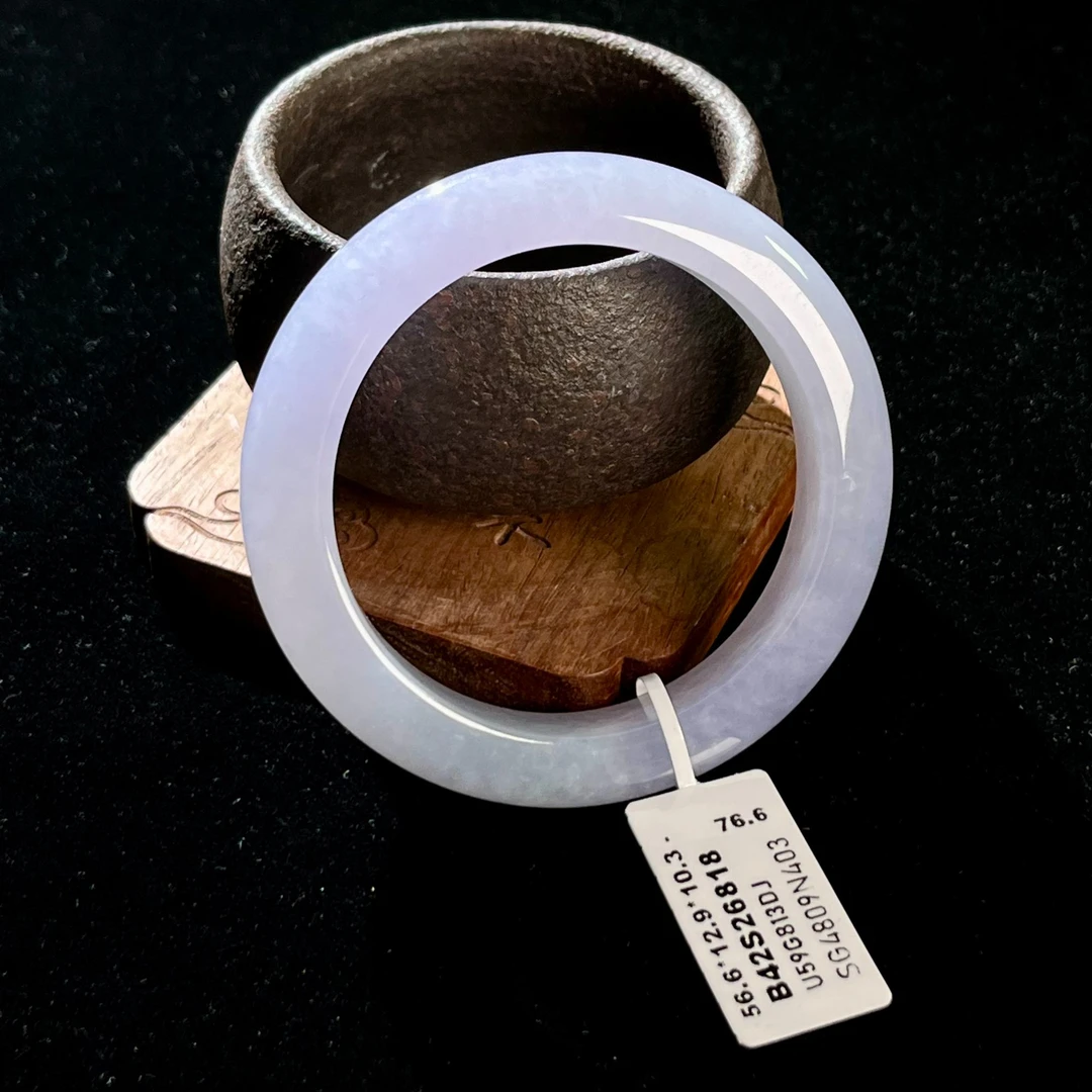 天然翡翠手镯56.6