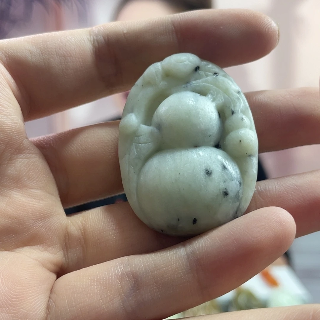 蛇纹石玉未镶嵌吊坠(赠链)